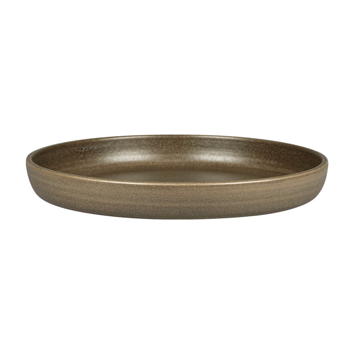 Plato Plano C/Borde Alto 20cm. Dark Brown Ease Selva