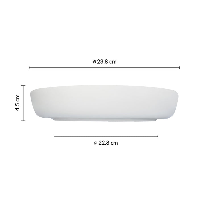 Plato Plano Con Borde Alto 23.8 cm Blanco Ease