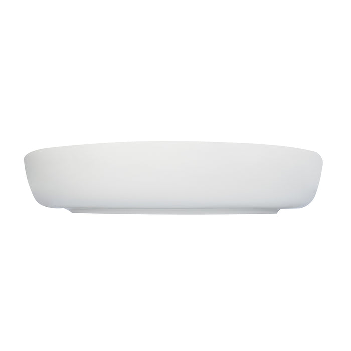 Plato Plano Con Borde Alto 23.8 cm Blanco Ease