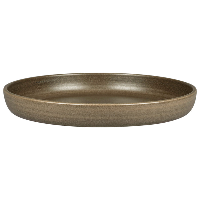 Plato Plano C/Borde Alto 24cm. Dark Brown Ease Selva