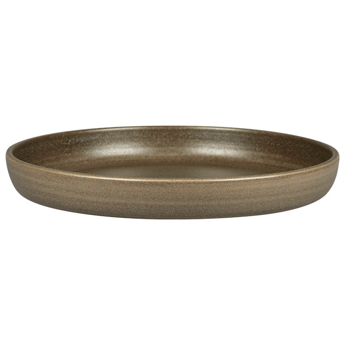 Plato Plano C/Borde Alto 24cm. Dark Brown Ease Selva