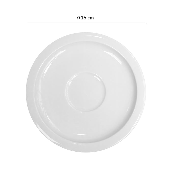 Plato Taza 16 cm Blanco Ease