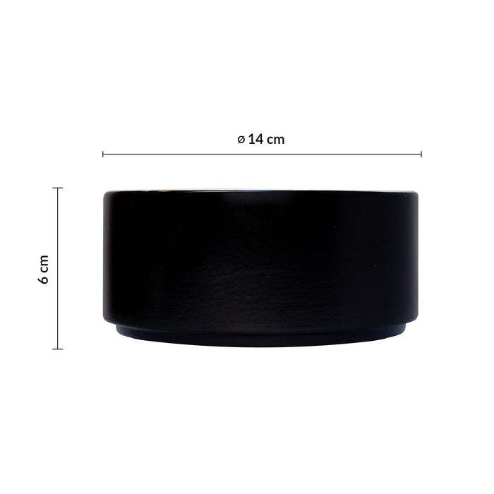 Bowl 14 3/4 Oz (437ml) 14 cm Blanco/Negro Mate Nordic