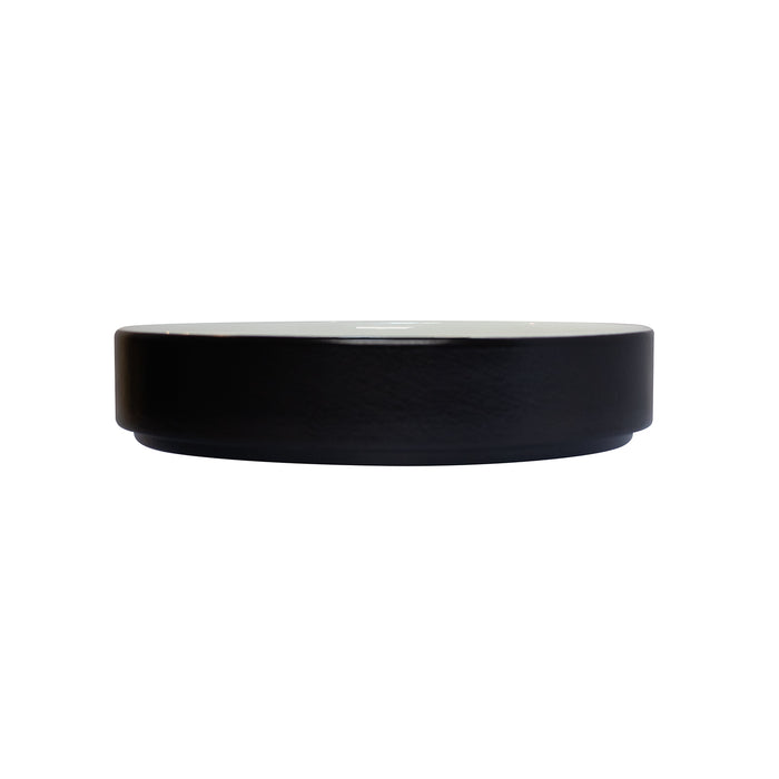 Plato Hondo Apilable 20 cm Blanco/Negro Mate Nordic