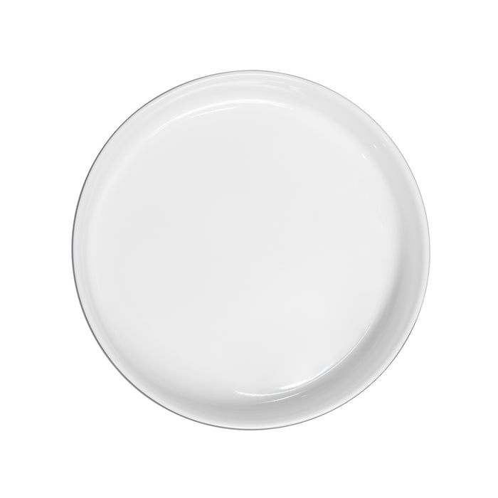 Plato Hondo Apilable 20 cm Blanco/Negro Mate Nordic