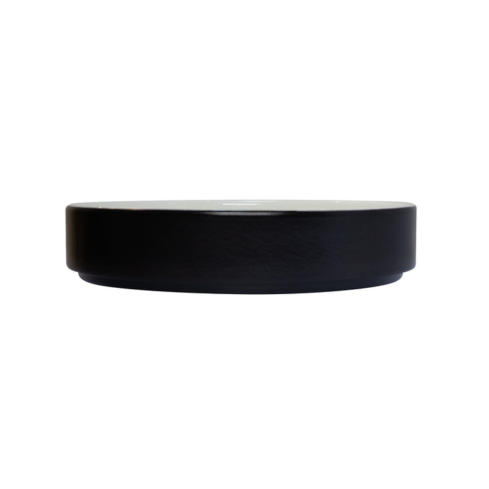Plato Hondo Apilable 22.8 cm Blanco/Negro Mate Nordic