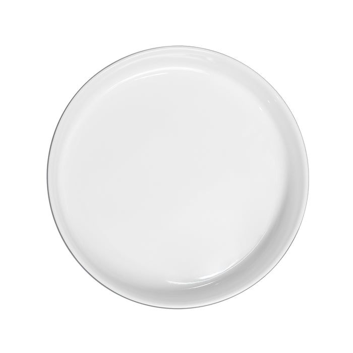 Plato Hondo Apilable 22.8 cm Blanco/Negro Mate Nordic