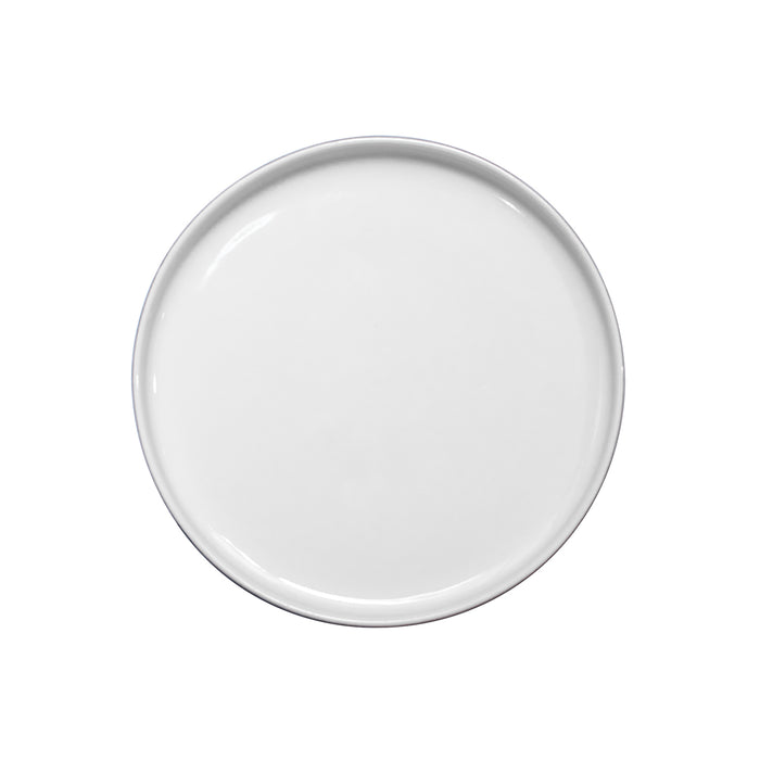Plato Plano Borde Bajo 14 cm Blanco/Negro Mate Nordic