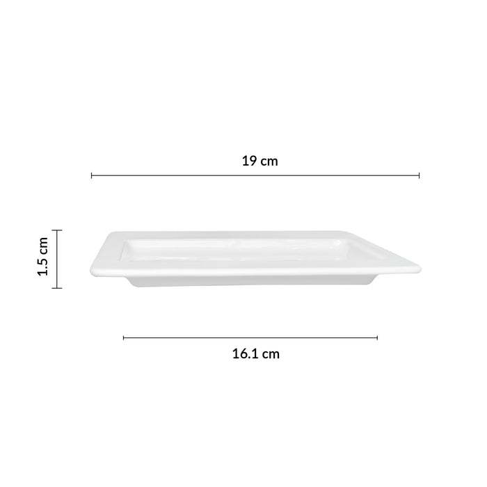 Plato Cuadrado Sesame 19 cm Ivory All Spice