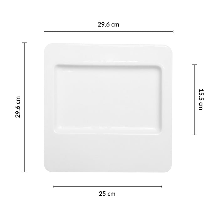 Plato Cuadrado Sesame 29.6 cm Ivory All Spice