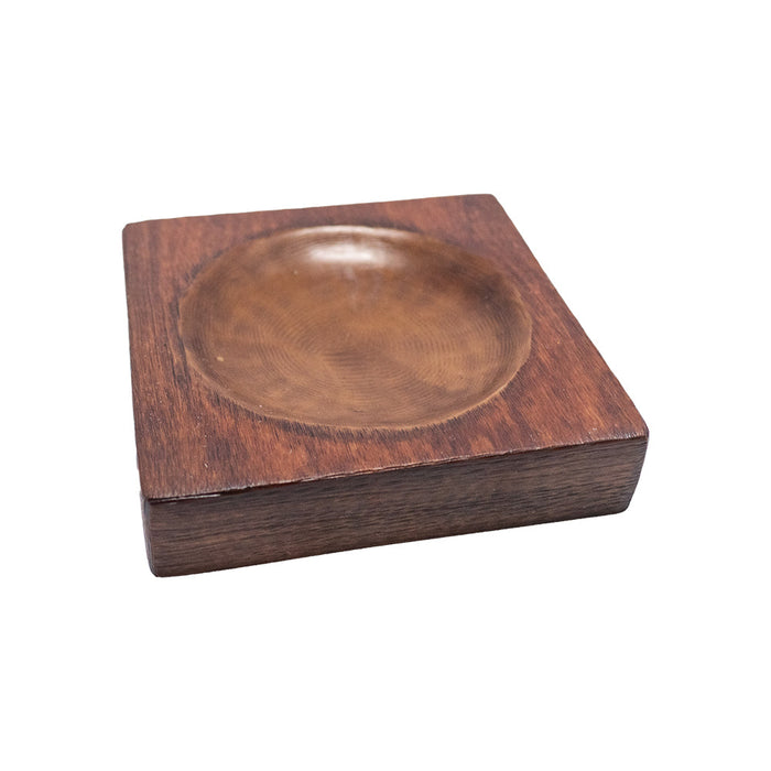 Jabonera Cuadrada 9x9x2cm Resina Imitación Madera Lacandona