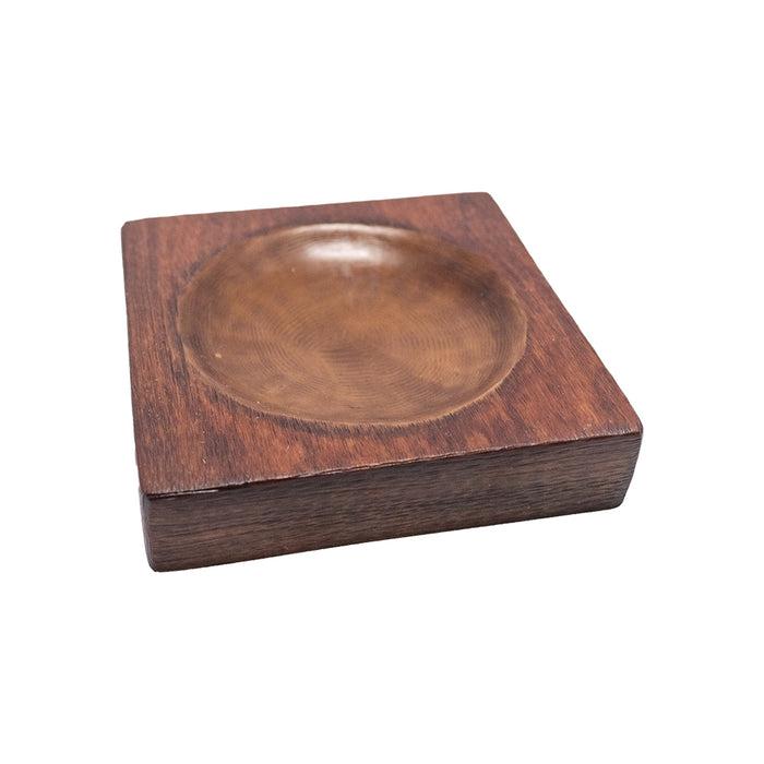Jabonera Cuadrada 9x9x2cm Resina Imitación Madera Lacandona