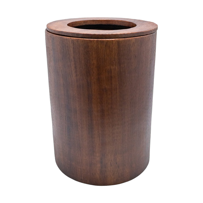 Bote Cilíndrico 18.5 Diam x 25cm Resina Imitación Madera Lacandona
