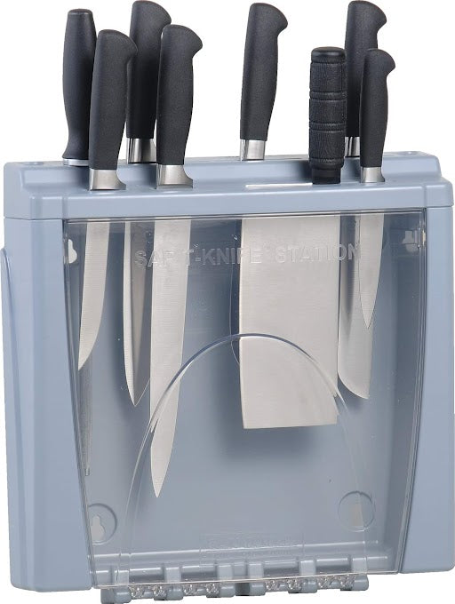 Porta Cuchillos 38.1x38.1x10.7cm Plastico Gris