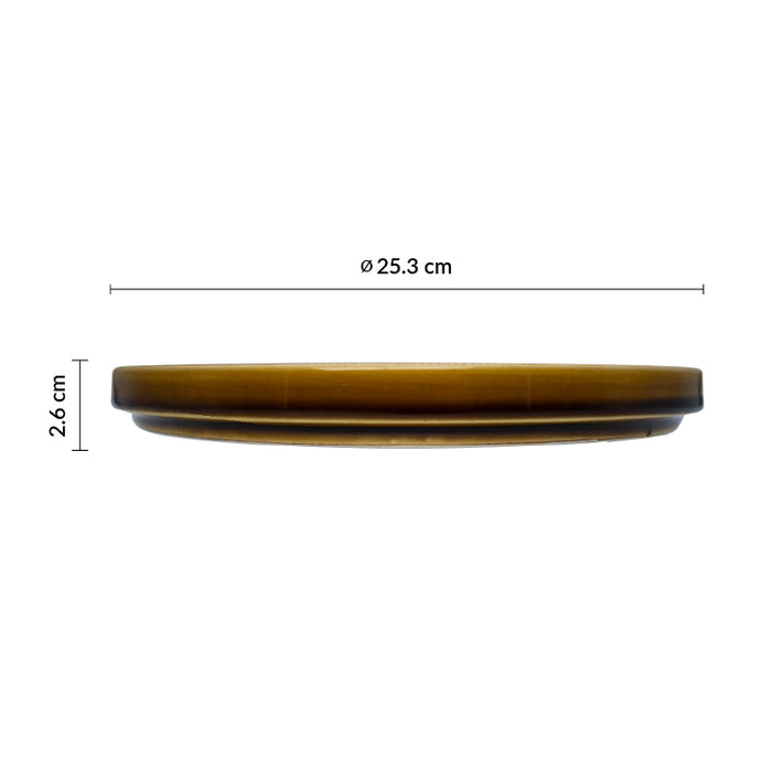 Plato Trinche Apilable 25.3 cm Cafe Arica Artisan