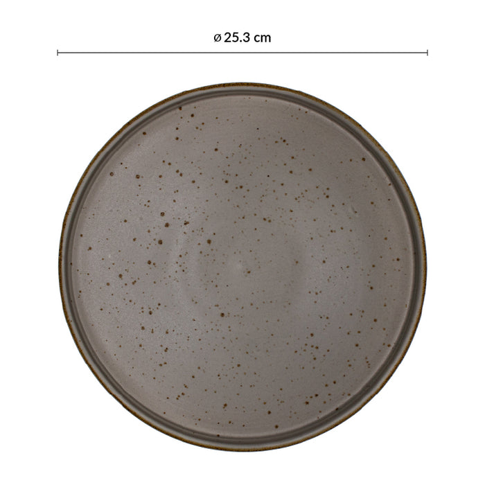 Plato Trinche Apilable 25.3 cm Gris Avola Artisan