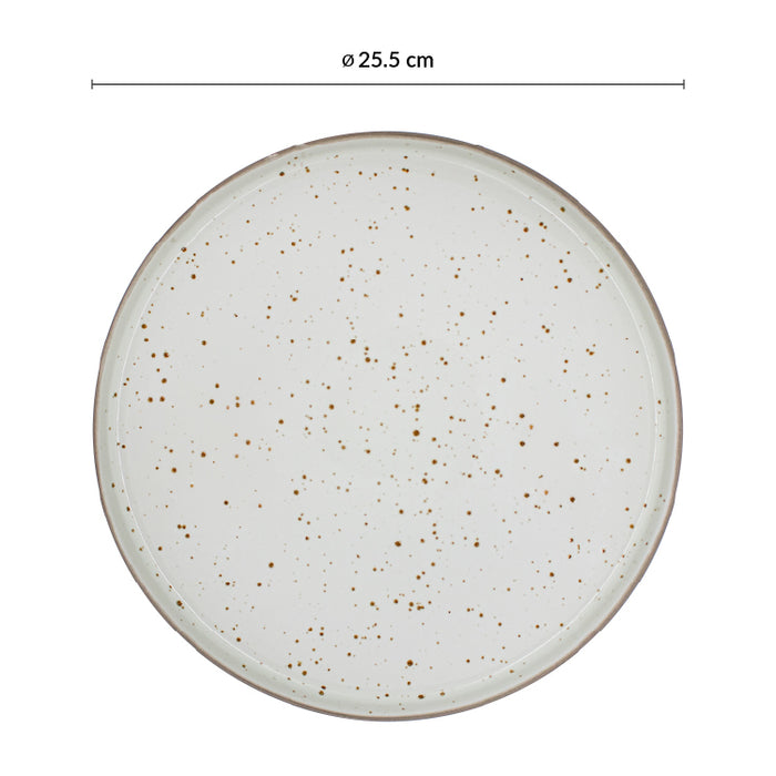 Plato Trinche Apilable 25.5 cm Blanco Cove Artisan