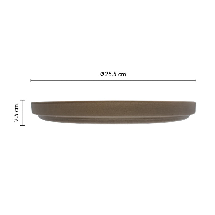 Plato Trinche Apilable 25.5 cm Blanco Cove Artisan