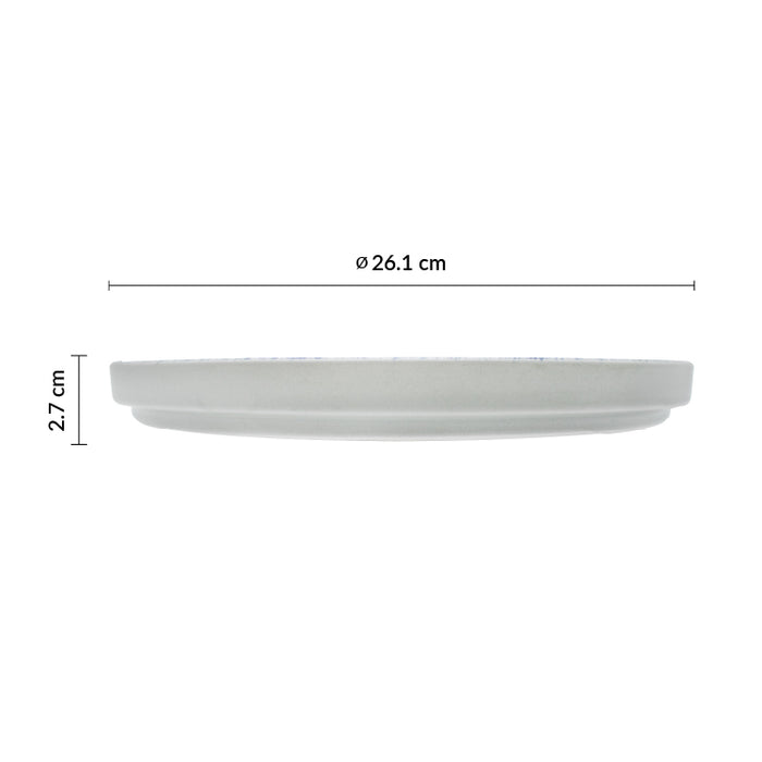 Plato Trinche Apilable 26.1 cm Azul Forio Artisan