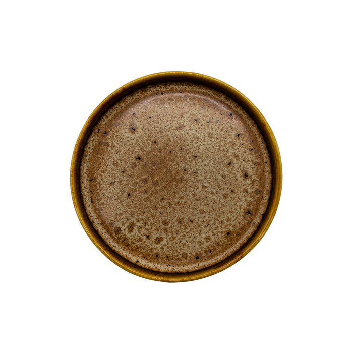 Plato Trinche Con Borde Apilable 13 Cm Cafe Arica Artisan