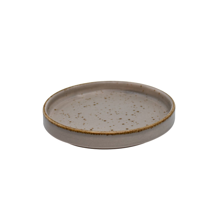 Plato Trinche Con Borde Apilable 13.6 Cm Gris Avola Artisan
