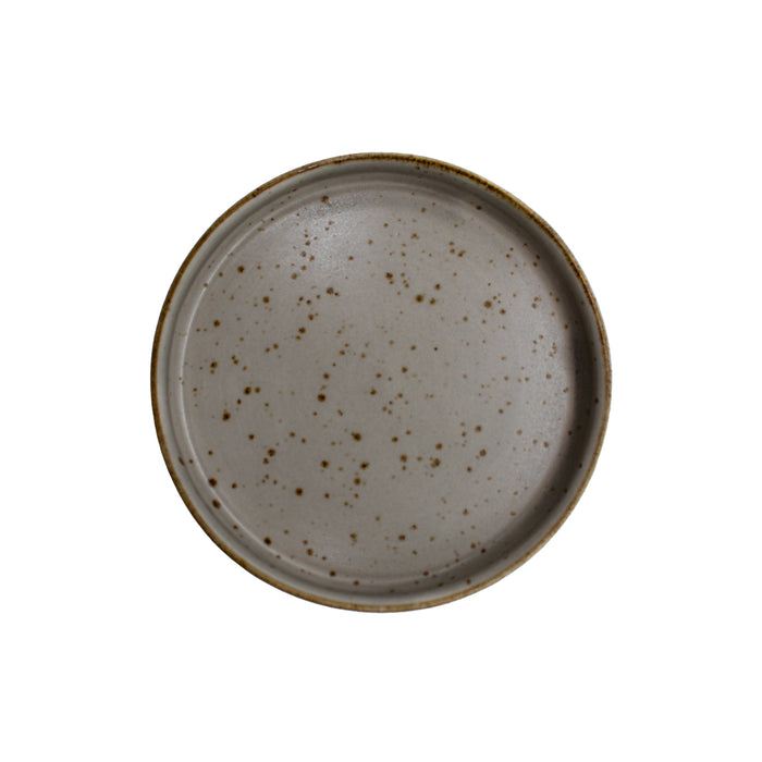 Plato Trinche Con Borde Apilable 13.6 Cm Gris Avola Artisan
