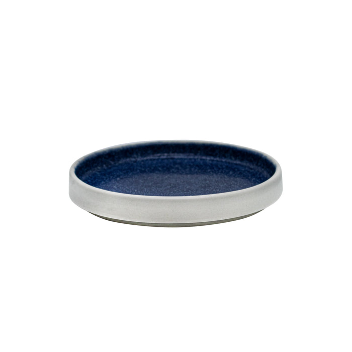 Plato Trinche Con Borde Apilable 12.9 Cm Azul Forio Artisan