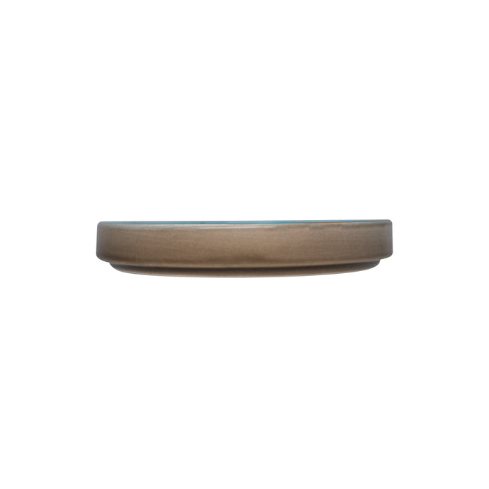 Plato Trinche Con Borde Apilable 13.1 cm Azul Claro Trevone Artisan