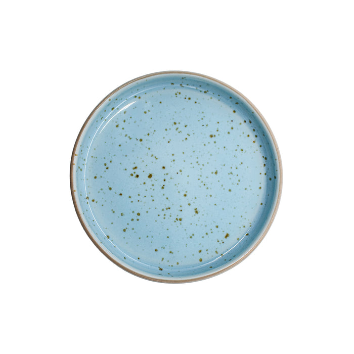Plato Trinche Con Borde Apilable 13.1 cm Azul Claro Trevone Artisan