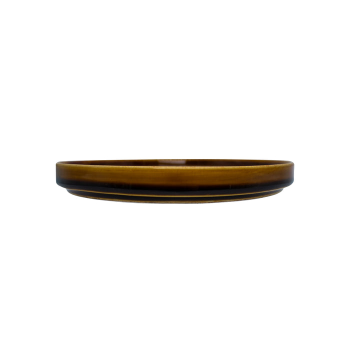 Plato Trinche Con Borde Apilable 20.2 Cm Cafe Arica Artisan