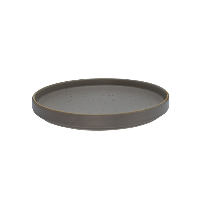 Plato Trinche Con Borde Apilable 20.4 Cm Gris Avola Artisan