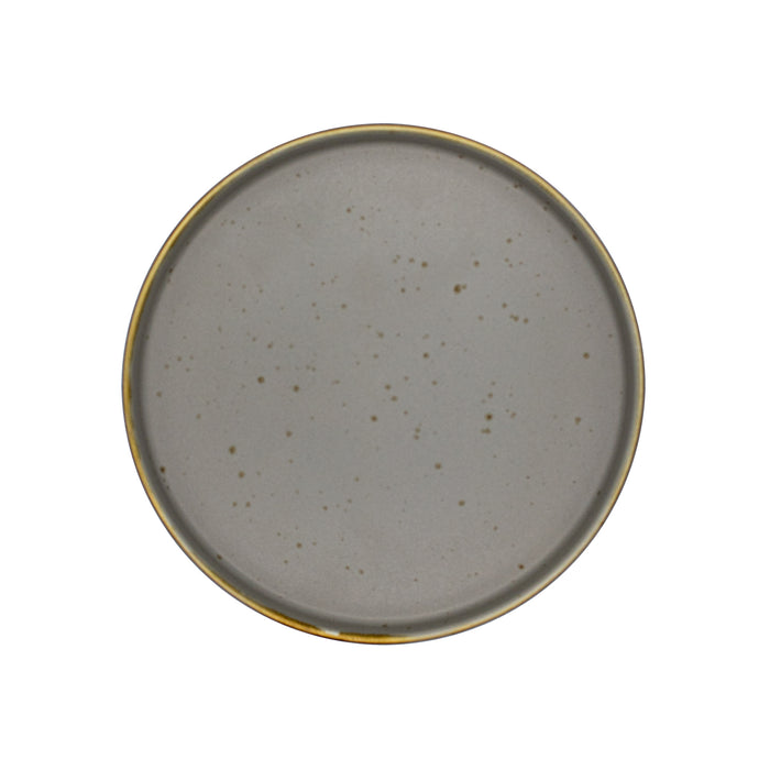 Plato Trinche Con Borde Apilable 20.4 Cm Gris Avola Artisan