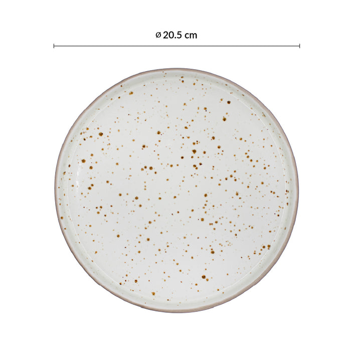 Plato Trinche Con Borde Apilable 20.5 Cm Blanco Cove Artisan