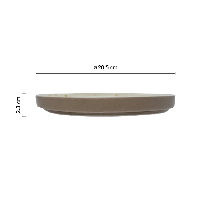 Plato Trinche Con Borde Apilable 20.5 Cm Blanco Cove Artisan