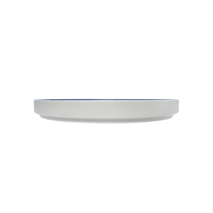 Plato Trinche Con Borde Apilable 20.2 Cm Azul Forio Artisan