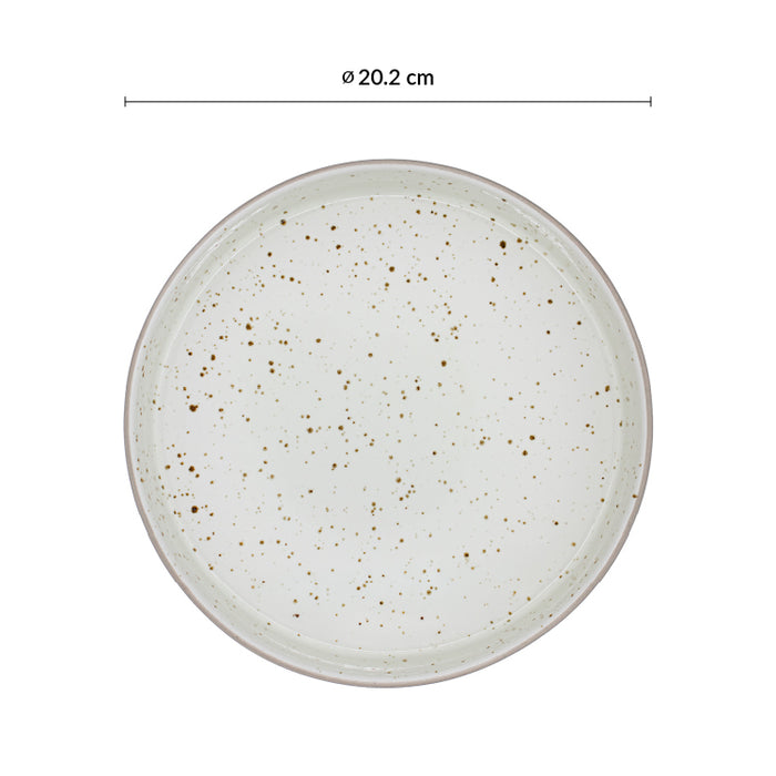 Plato Hondo Apilable 20.2 cm Blanco Cove Artisan