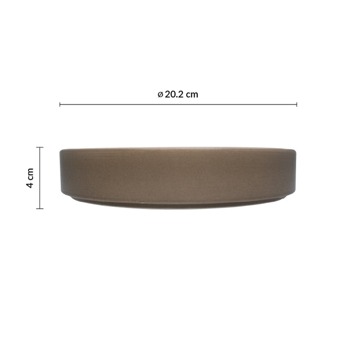 Plato Hondo Apilable 20.2 cm Blanco Cove Artisan