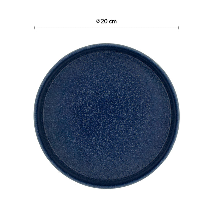 Plato Hondo Apilable 20 cm Azul Forio Artisan