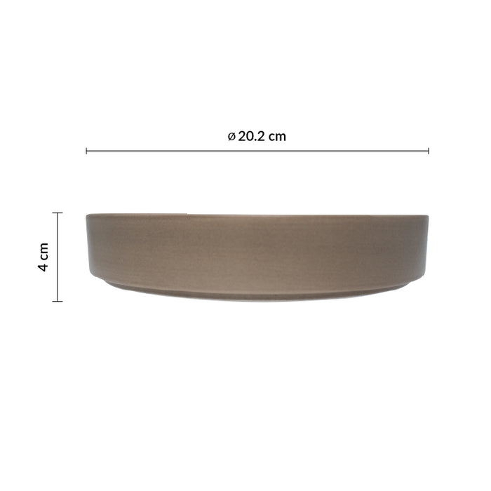 Plato Hondo Apilable 20.2 cm Azul Claro Trevone Artisan