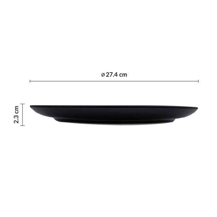 Plato Coupe 27.4 cm Negro Taba