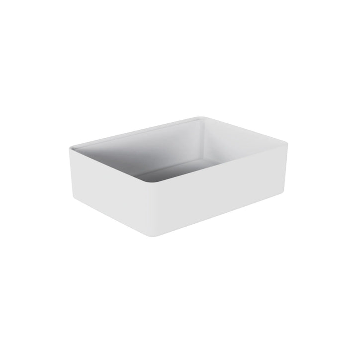 Fuente 17.5x26x7 cm Melamina Blanca Moteado Kata