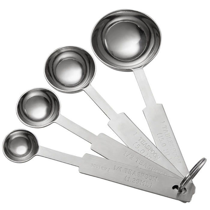 Juego De 4 Cucharas Medidoras Acero Inoxidable