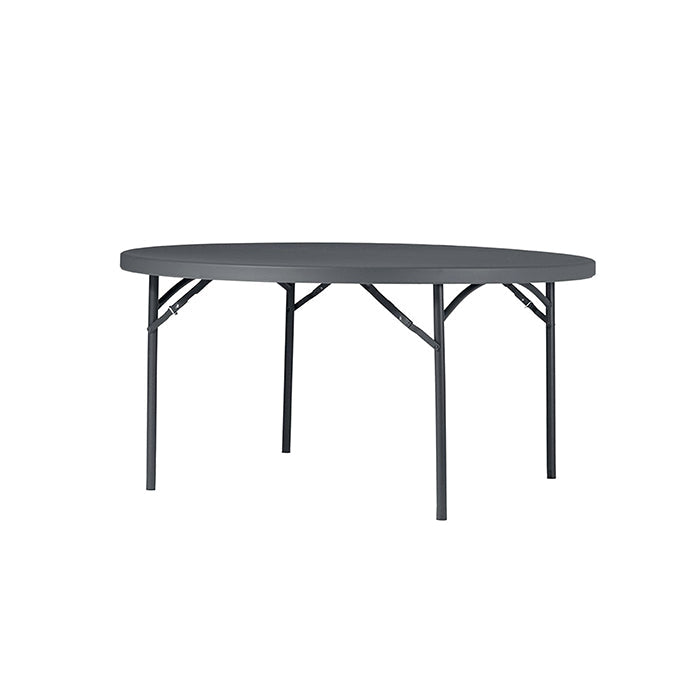 Mesa Redonda Plegable 160x74 cm Polietileno Ad Gris Oscuro Estructura Acero Pintado Planet160