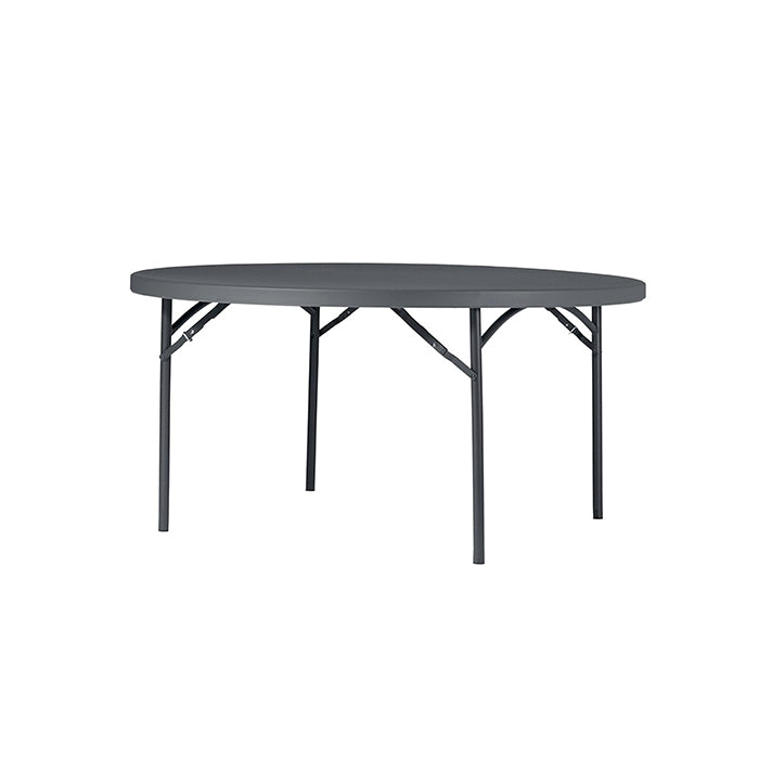 Mesa Redonda Plegable 160x74 cm Polietileno Ad Gris Oscuro Estructura Acero Pintado Planet160