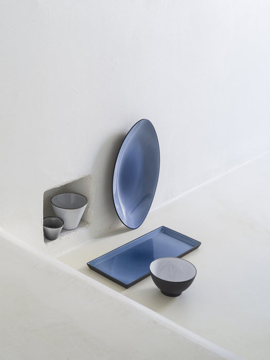 Plato Oval 35 cm Azul Equinoxe