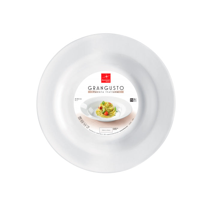 Plato Pasta 28 Cm Vidrio Opal Grangusto