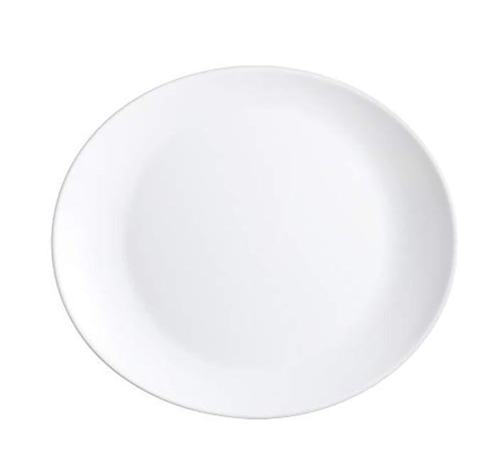 Plato Oval 30X26 cm Vidrio Templado Opal Restaurant White