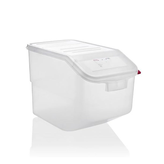 Contenedor 1/1 con Tapa Abisagrada Altura 50 L Polipropileno Blanco