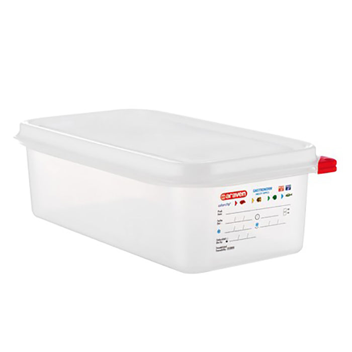 Inserto Tercio con Tapa Hermetica Altura 4 Lt Polipropileno Blanco