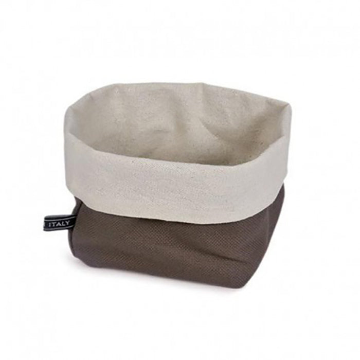 Canasta Para Pan Cuadrada 18 X 18 Cm  Tela Cafe